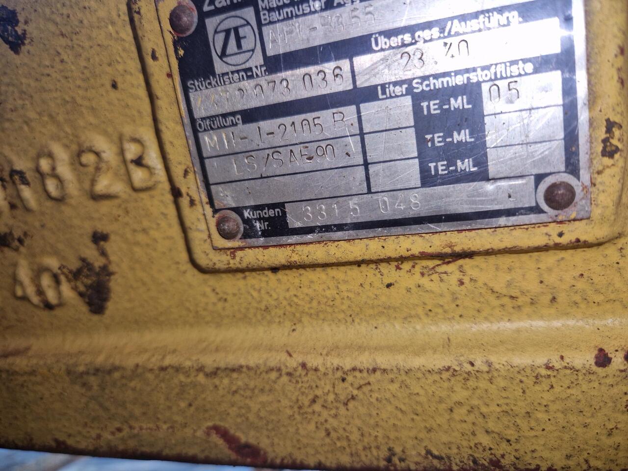 Eje ZF AP355 - Asis un rezerves daļas - Celtniecības tehnika: foto 4 Eje ZF AP355 - Asis un rezerves daļas - Celtniecības tehnika: foto 4