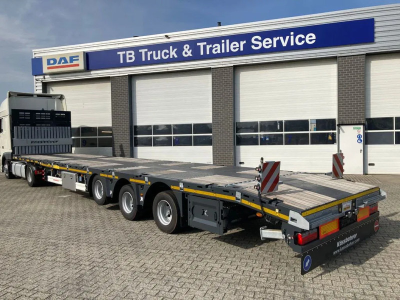 Kässbohrer SPA M3 / 1N - 18 / 27 Heavy Duty uitschuifbare vlakke mega trailer met liftas, rongen en oprijplaten - Puspiekabe slēgtā virsbūve: foto 5 Kässbohrer SPA M3 / 1N - 18 / 27 Heavy Duty uitschuifbare vlakke mega trailer met liftas, rongen en oprijplaten - Puspiekabe slēgtā virsbūve: foto 5