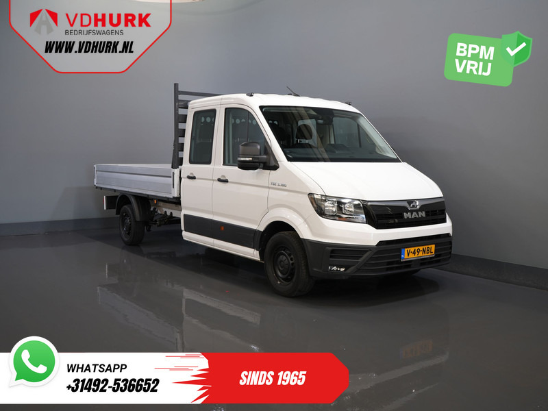 MAN TGE 3.180 DSG Aut. DC Dubbel Cabine BPM VRIJ! Open Laadbak 350x203/ 7 Pers./ Carplay/ Trekhaak/ Cruise/ 2.8t Trekverm./ Airco/ Pick - Automašīna ar kravas platformu, Kravas-pasažieru furgons: foto 1 MAN TGE 3.180 DSG Aut. DC Dubbel Cabine BPM VRIJ! Open Laadbak 350x203/ 7 Pers./ Carplay/ Trekhaak/ Cruise/ 2.8t Trekverm./ Airco/ Pick - Automašīna ar kravas platformu, Kravas-pasažieru furgons: foto 1