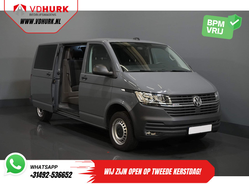 Mazs furgons, Kravas-pasažieru furgons Volkswagen Transporter T6.1 2.0 TDI 150 Pk DSG Aut. L2 BPM VRIJ! DC Dubbel Cabine 4Motion/ Carplay/ Camera/ PDC/ Cruise/ Airco/ 4x4: foto 8
