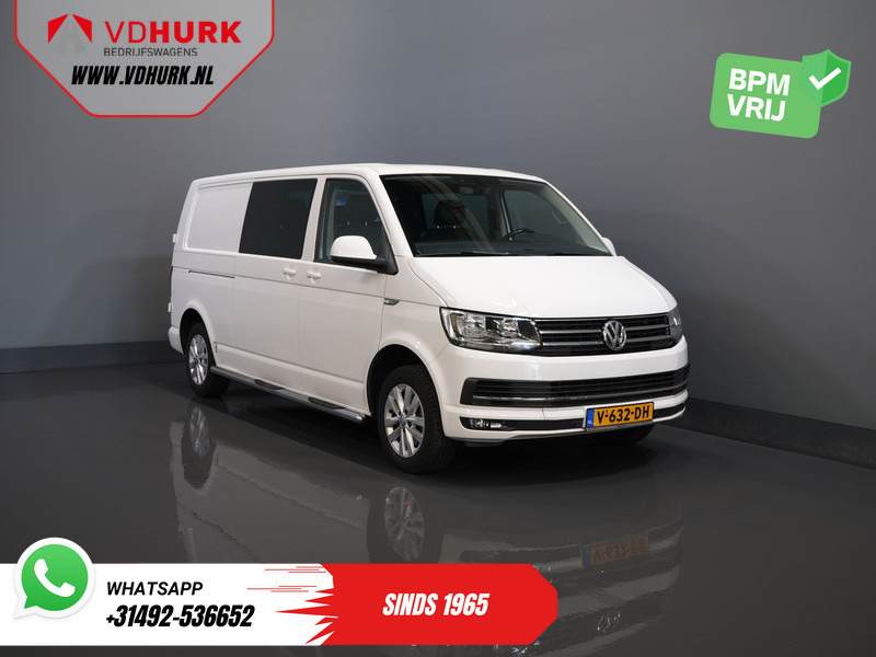 Volkswagen Transporter T6 2.0 TDI 150 pk DSG Aut. L2 Highline E6 DC Dubbel Cabine BPM VRIJ! Carplay/ Alarm/ Leder/ Cruise/ PDC/ Sidebars/ Trekhaak/ LMV - Mazs furgons, Kravas-pasažieru furgons: foto 1 Volkswagen Transporter T6 2.0 TDI 150 pk DSG Aut. L2 Highline E6 DC Dubbel Cabine BPM VRIJ! Carplay/ Alarm/ Leder/ Cruise/ PDC/ Sidebars/ Trekhaak/ LMV - Mazs furgons, Kravas-pasažieru furgons: foto 1