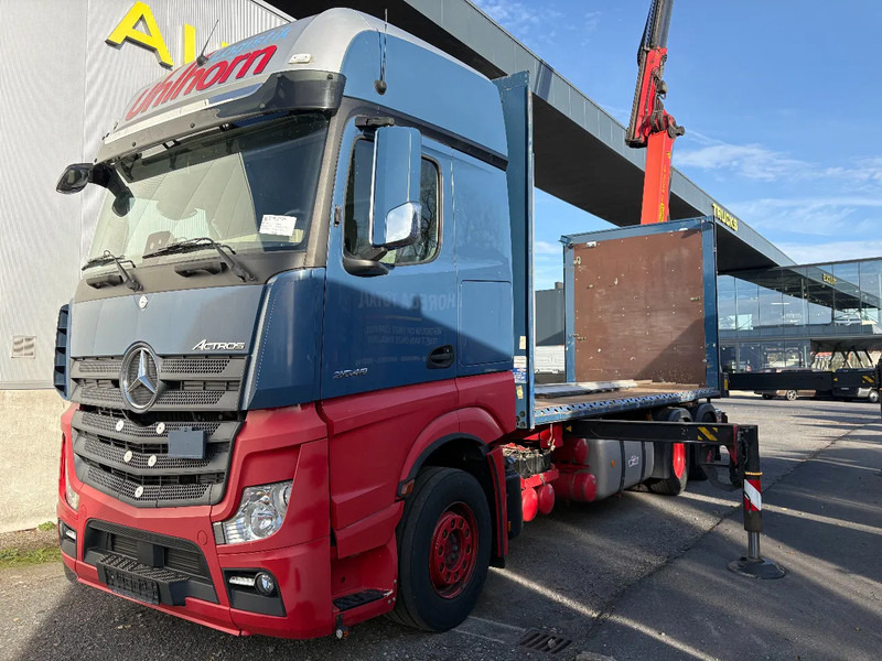 Mercedes-Benz Actros 2548 6X2 + Aanhanger*Palfinger crane*Cruise control*Airco* - Kravas automašīna ar tentu, Kravas auto ar manipulatoru: foto 1 Mercedes-Benz Actros 2548 6X2 + Aanhanger*Palfinger crane*Cruise control*Airco* - Kravas automašīna ar tentu, Kravas auto ar manipulatoru: foto 1