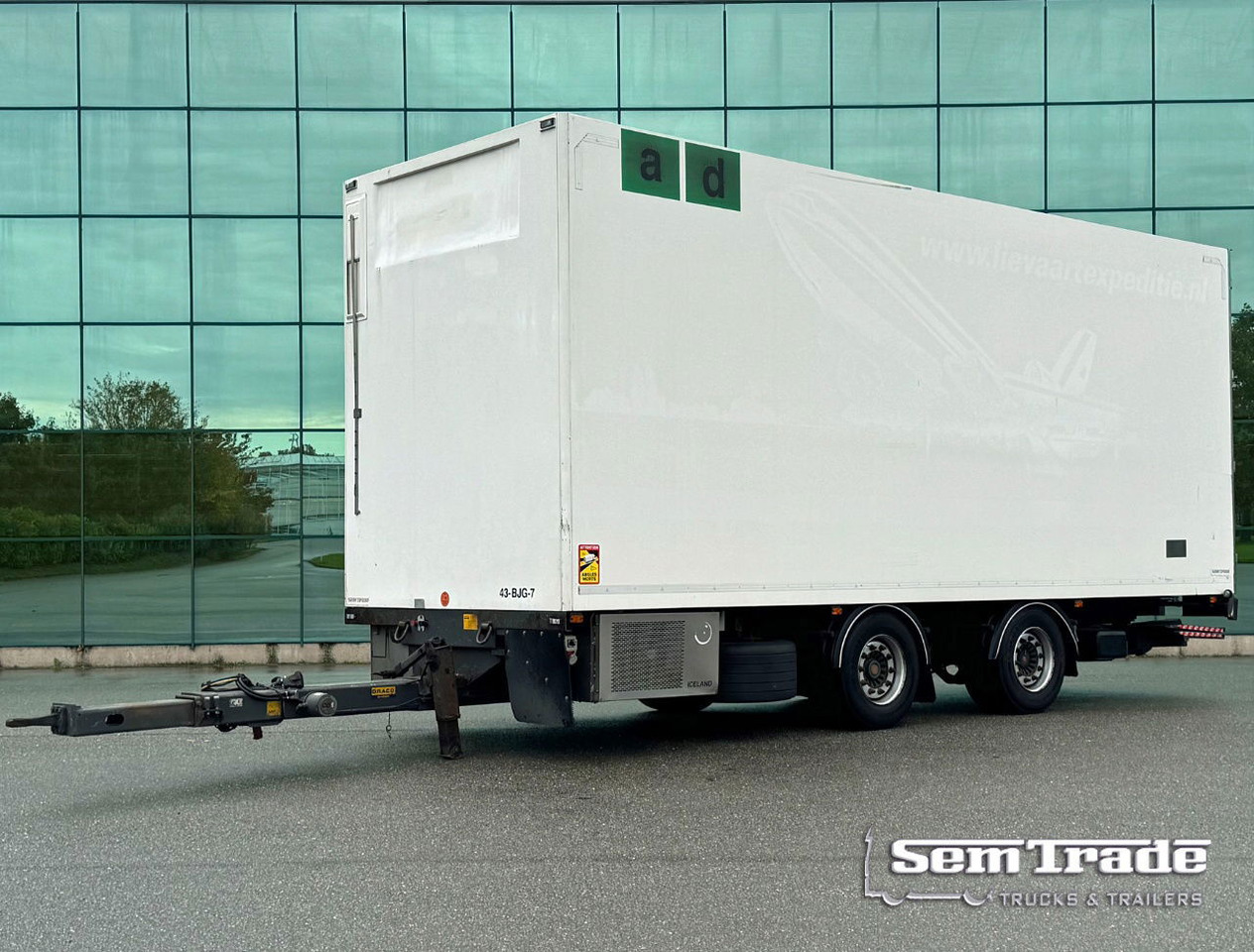 DRACO MZS 218 Wipkar 750 x 250 x 290 CM Inside Tail Lift 2021 TRS Iceland TOP Condition NL Trailertrailer - Piekabe slēgtā virsbūve: foto 1 DRACO MZS 218 Wipkar 750 x 250 x 290 CM Inside Tail Lift 2021 TRS Iceland TOP Condition NL Trailertrailer - Piekabe slēgtā virsbūve: foto 1