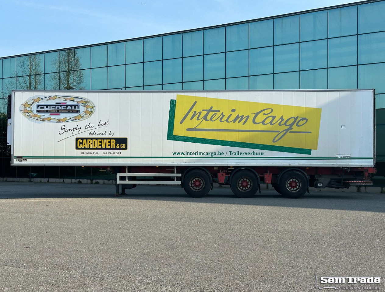 Renders Chereau Carrier Maxima 1300 Steering Axle Tail Lift Belgium Trailer - Puspiekabe refrižerators: foto 2 Renders Chereau Carrier Maxima 1300 Steering Axle Tail Lift Belgium Trailer - Puspiekabe refrižerators: foto 2