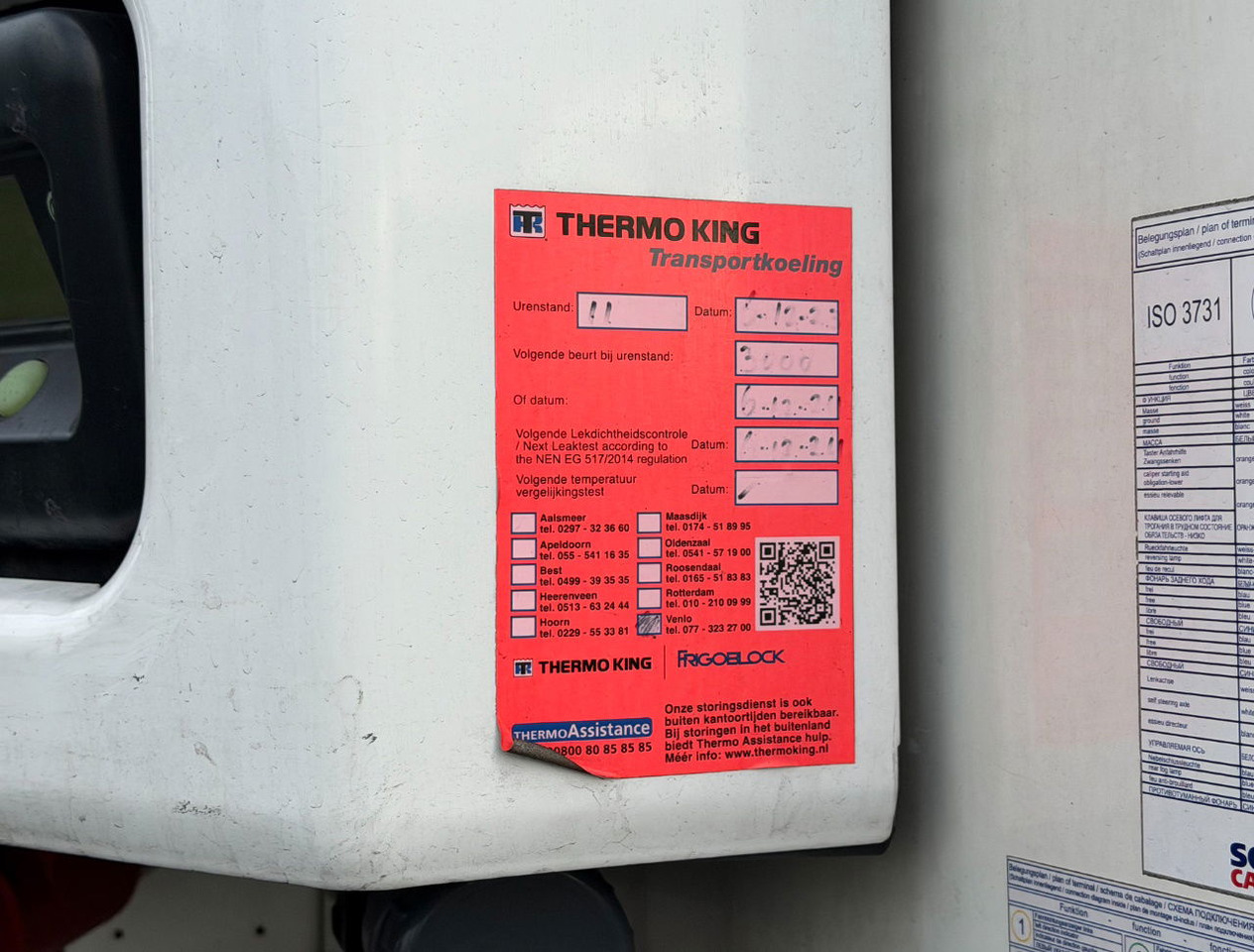 Puspiekabe refrižerators Schmitz Cargobull SCBS3B Thermo King SLXi 300 Only 502 Engine Hours Lift Axle Super Condition: foto 10