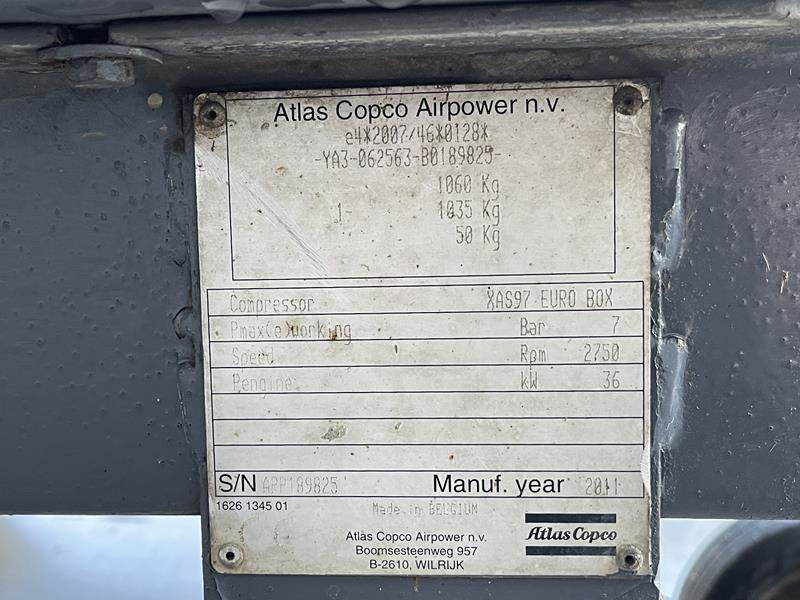 Atlas-Copco XAS 97 DD - N - Gaisa kompresors: foto 4 Atlas-Copco XAS 97 DD - N - Gaisa kompresors: foto 4