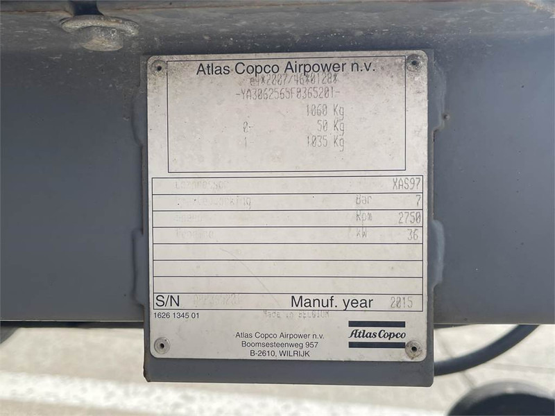 Atlas-Copco XAS 97 DD - N - Gaisa kompresors: foto 5 Atlas-Copco XAS 97 DD - N - Gaisa kompresors: foto 5