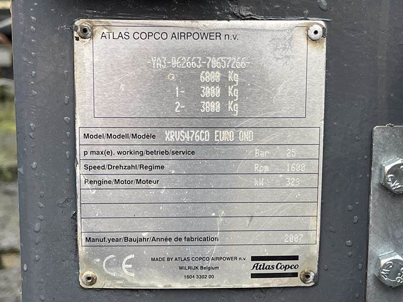 Atlas-Copco XRVS 476 CD - Gaisa kompresors: foto 2 Atlas-Copco XRVS 476 CD - Gaisa kompresors: foto 2