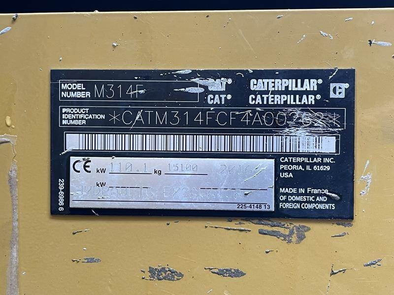 Riteņu ekskavators Cat M 314 F: foto 15