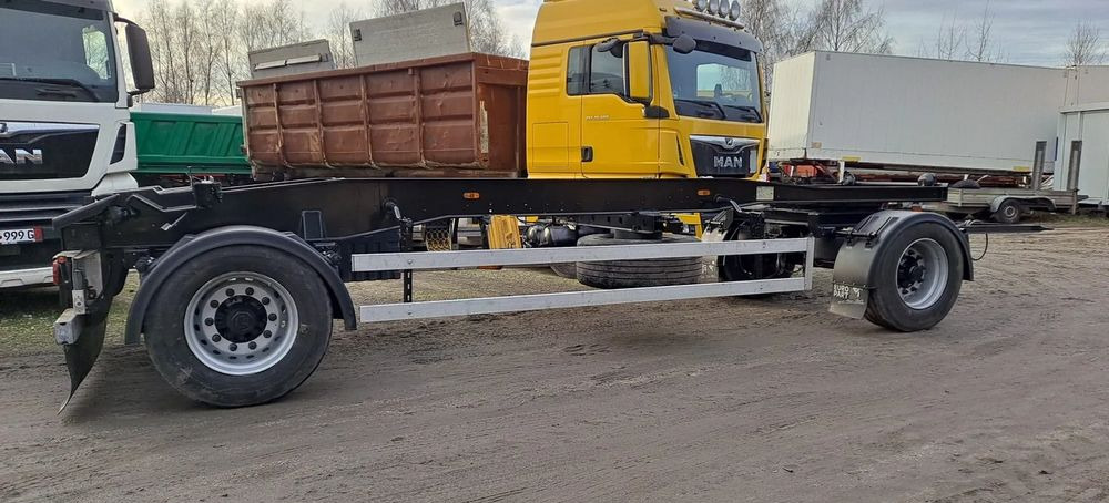 Huffermann Przyczepa na wózku HAR 1870 do hakowca - Multilift/ Būvgružu konteinera piekabe: foto 1 Huffermann Przyczepa na wózku HAR 1870 do hakowca - Multilift/ Būvgružu konteinera piekabe: foto 1