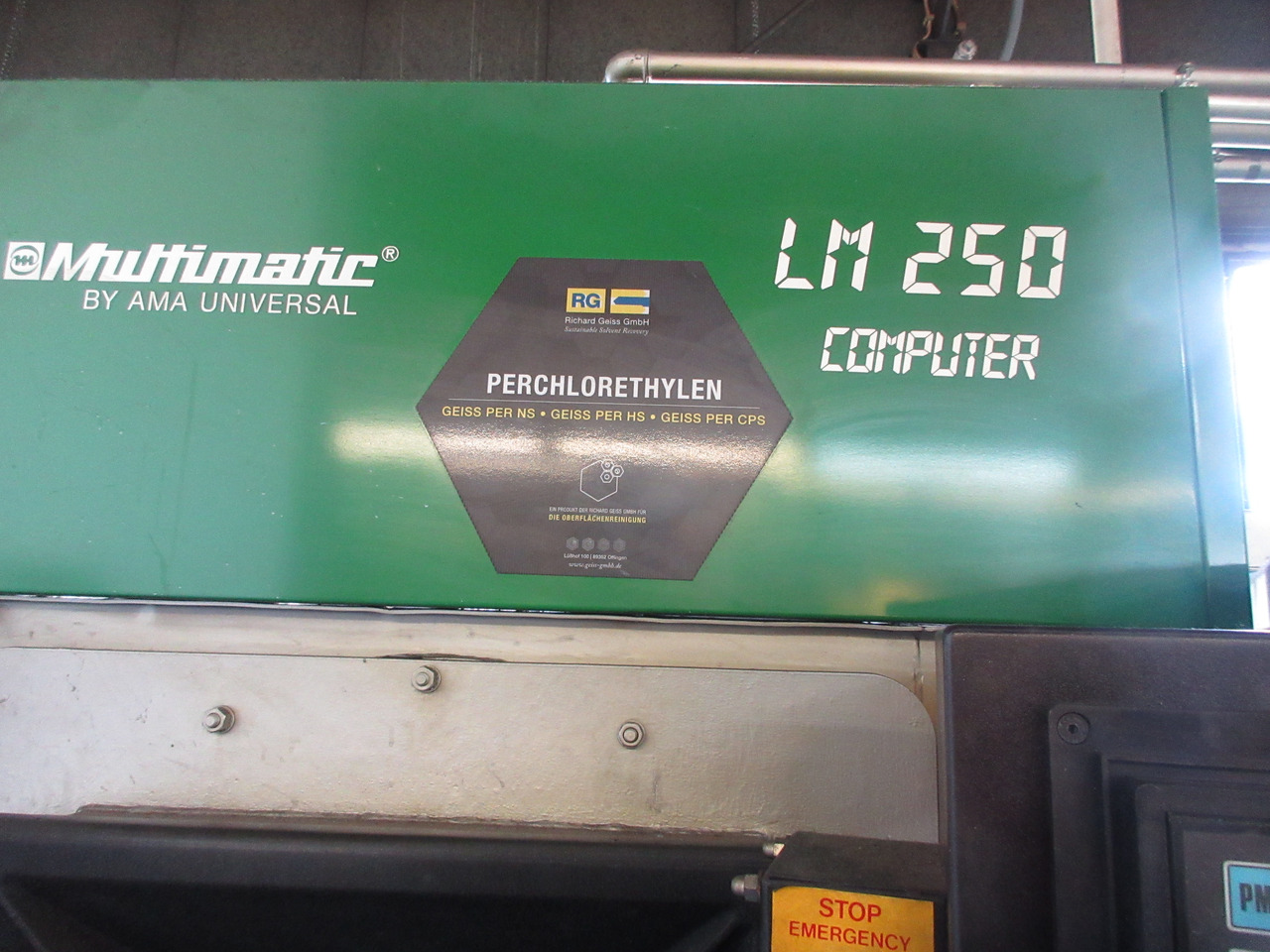 AMA Universal Multimatic LM 250 Computer Entfettungsanlage mit PER Perchlorethylen - Darbagalds: foto 5 AMA Universal Multimatic LM 250 Computer Entfettungsanlage mit PER Perchlorethylen - Darbagalds: foto 5