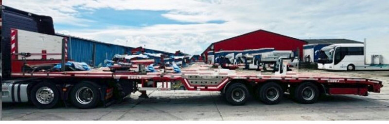Bodex 53t/40t/28m teleskop ADR no ramp - Puspiekabe zema profila platforma: foto 2 Bodex 53t/40t/28m teleskop ADR no ramp - Puspiekabe zema profila platforma: foto 2