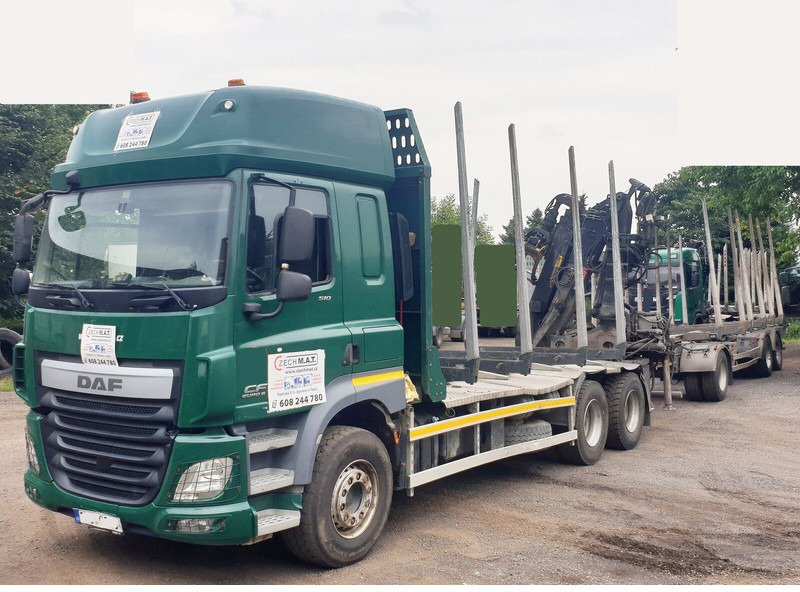 DAF 6x4 CF510 33/26t +HIAB Loglift 135 ZT94 +Umikov PP3 - Kokvedējs, Kravas auto ar manipulatoru: foto 5 DAF 6x4 CF510 33/26t +HIAB Loglift 135 ZT94 +Umikov PP3 - Kokvedējs, Kravas auto ar manipulatoru: foto 5