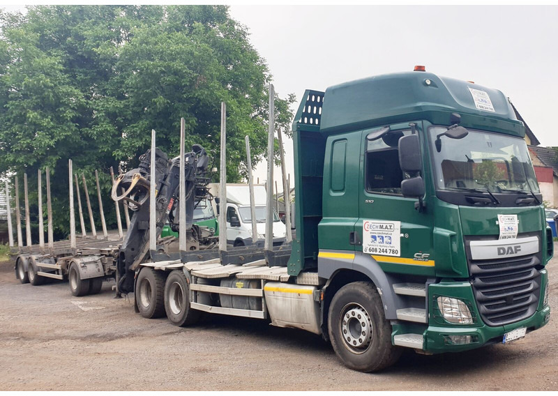 DAF 6x4 CF510 33/26t +HIAB Loglift 135 ZT94 +Umikov PP3 - Kokvedējs, Kravas auto ar manipulatoru: foto 2 DAF 6x4 CF510 33/26t +HIAB Loglift 135 ZT94 +Umikov PP3 - Kokvedējs, Kravas auto ar manipulatoru: foto 2