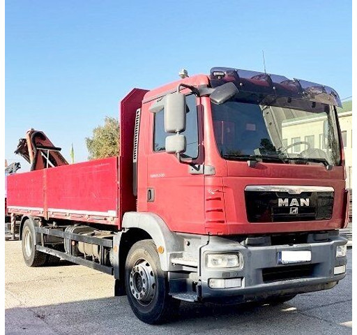 MAN 6m TGM 18.340 +Palfinger 12001 radio - Bortu kravas automašīna/ Platforma, Kravas auto ar manipulatoru: foto 1 MAN 6m TGM 18.340 +Palfinger 12001 radio - Bortu kravas automašīna/ Platforma, Kravas auto ar manipulatoru: foto 1