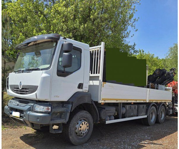 Renault 6x4 Kerax 370 dxi +HIAB 188 radio - Bortu kravas automašīna/ Platforma, Kravas auto ar manipulatoru: foto 1 Renault 6x4 Kerax 370 dxi +HIAB 188 radio - Bortu kravas automašīna/ Platforma, Kravas auto ar manipulatoru: foto 1