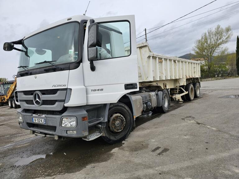 Mercedes Actros 1846 - Vilcējs, Puspiekabe pašizgāzējs: foto 1 Mercedes Actros 1846 - Vilcējs, Puspiekabe pašizgāzējs: foto 1