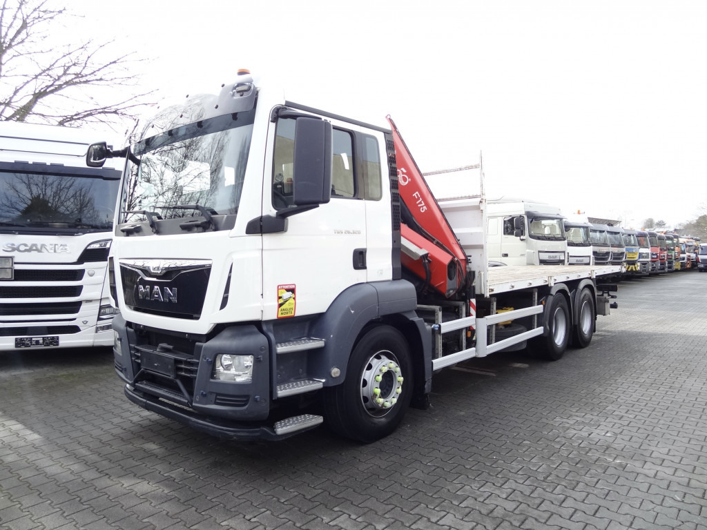 MAN TGS 26.320 6X4 BB mit Kran Fassi F175 - Kravas auto ar manipulatoru, Bortu kravas automašīna/ Platforma: foto 1 MAN TGS 26.320 6X4 BB mit Kran Fassi F175 - Kravas auto ar manipulatoru, Bortu kravas automašīna/ Platforma: foto 1