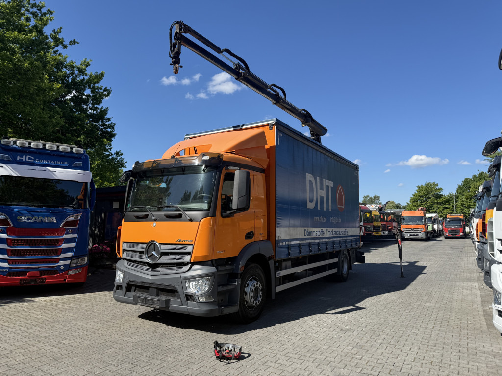 Mercedes-Benz Actros 1827 Kran Palfinger PK 9002 - Kravas auto ar manipulatoru, Kravas automašīna ar tentu: foto 1 Mercedes-Benz Actros 1827 Kran Palfinger PK 9002 - Kravas auto ar manipulatoru, Kravas automašīna ar tentu: foto 1