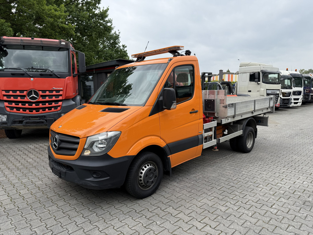 Mercedes-Benz Sprinter 516 Kipper mit Kran HMF 270 - Komercauto pašizgāzējs: foto 1 Mercedes-Benz Sprinter 516 Kipper mit Kran HMF 270 - Komercauto pašizgāzējs: foto 1