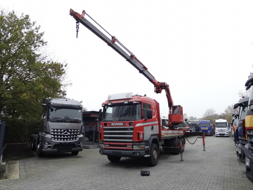 Kravas auto ar manipulatoru, Bortu kravas automašīna/ Platforma Scania R144 460 6X4 Fassi 360 bis 25 Meter: foto 13