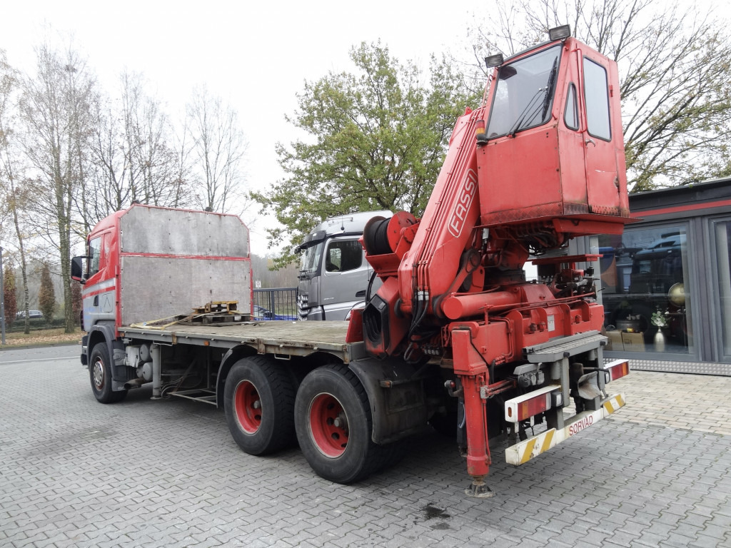 Kravas auto ar manipulatoru, Bortu kravas automašīna/ Platforma Scania R144 460 6X4 Fassi 360 bis 25 Meter: foto 11