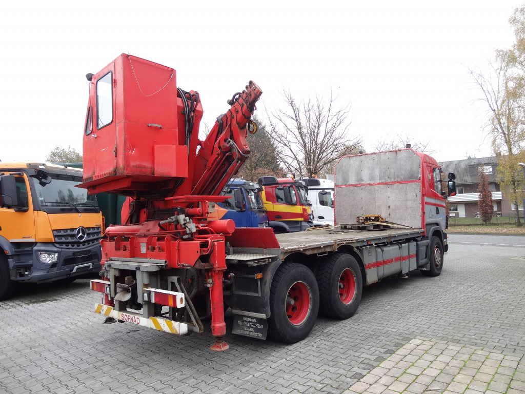 Kravas auto ar manipulatoru, Bortu kravas automašīna/ Platforma Scania R144 460 6X4 Fassi 360 bis 25 Meter: foto 9