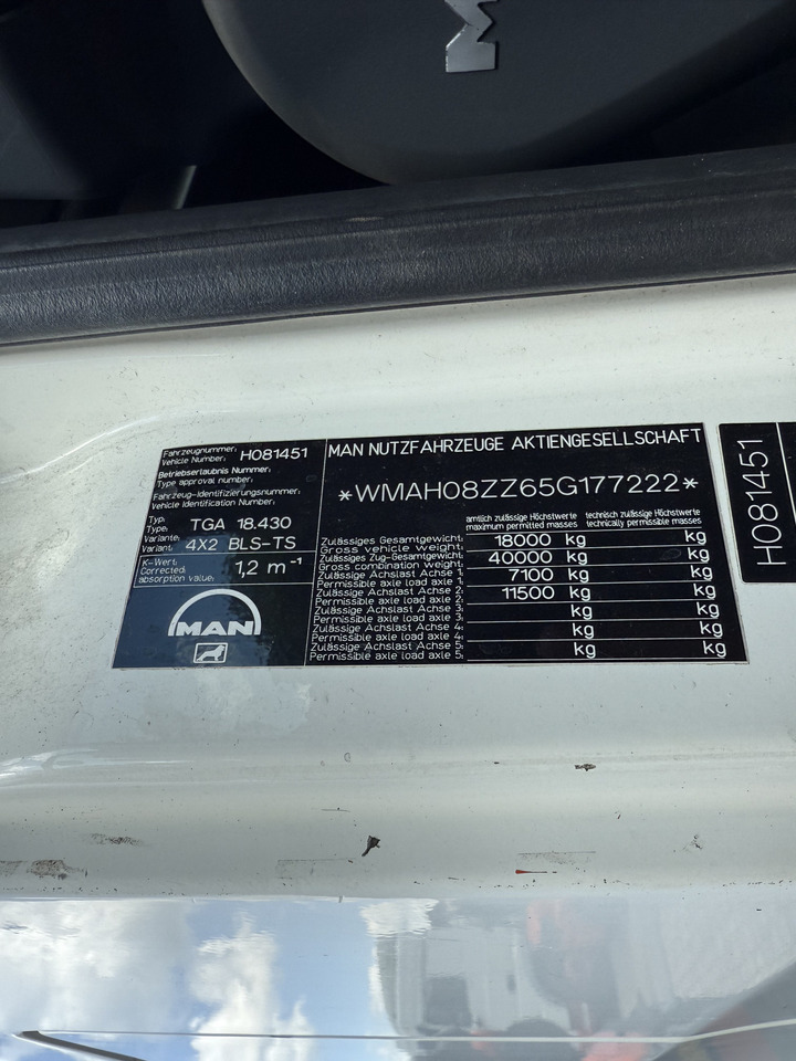 MAN TGA 18.430 Kran Palfinger 16502 Jib 26.5 Meter - Vilcējs: foto 5 MAN TGA 18.430 Kran Palfinger 16502 Jib 26.5 Meter - Vilcējs: foto 5