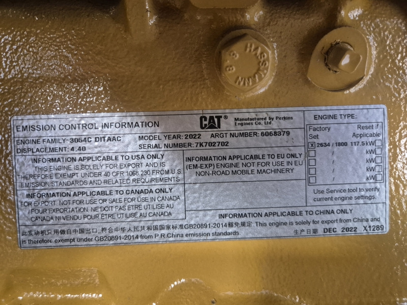 Caterpillar 3054C DITAAC Engine + Radiator - Dzinējs - Industriālā iekārta: foto 2 Caterpillar 3054C DITAAC Engine + Radiator - Dzinējs - Industriālā iekārta: foto 2