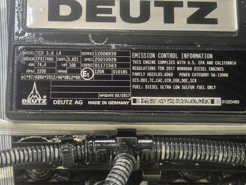 Jaunā Dzinējs - Celtniecības tehnika Deutz TCD 3.6 L4 CFXI74AU New Engine (Plant): foto 11