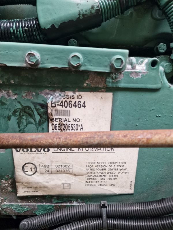 Volvo D6B220 EC09 Engine (Truck) - Dzinējs - Kravas automašīna: foto 2 Volvo D6B220 EC09 Engine (Truck) - Dzinējs - Kravas automašīna: foto 2