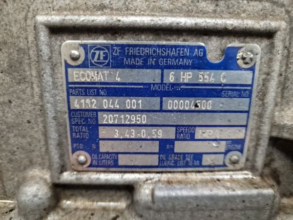 ZF Ecomat 4 6HP554C Gearbox - Pārnesumkārba: foto 2 ZF Ecomat 4 6HP554C Gearbox - Pārnesumkārba: foto 2
