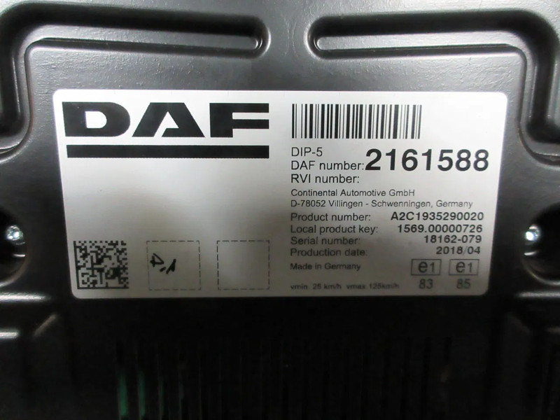 DAF 2161588 INSTRUMENTENPANEEL DAF XF CF 450 EURO 6 MODEL 2020 - Mērinstrumentu panelis - Kravas automašīna: foto 5 DAF 2161588 INSTRUMENTENPANEEL DAF XF CF 450 EURO 6 MODEL 2020 - Mērinstrumentu panelis - Kravas automašīna: foto 5