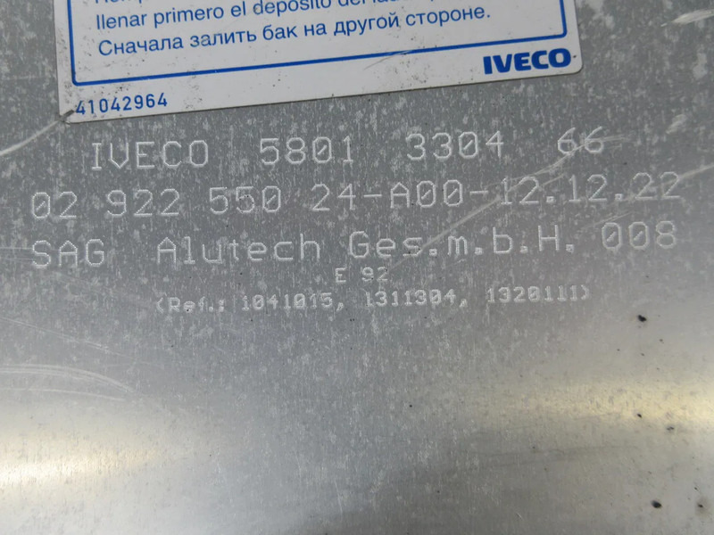 Iveco 5801330466 // 550 LITER IVECO S WAY MODEL 2023 - Degvielas tvertne - Kravas automašīna: foto 5 Iveco 5801330466 // 550 LITER IVECO S WAY MODEL 2023 - Degvielas tvertne - Kravas automašīna: foto 5