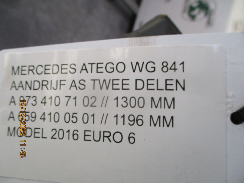 Mercedes-Benz A 973 410 71 02 // 659 410 05 01 1300MM//1196MM ATEGO EURO 6 - Pusass - Kravas automašīna: foto 5 Mercedes-Benz A 973 410 71 02 // 659 410 05 01 1300MM//1196MM ATEGO EURO 6 - Pusass - Kravas automašīna: foto 5
