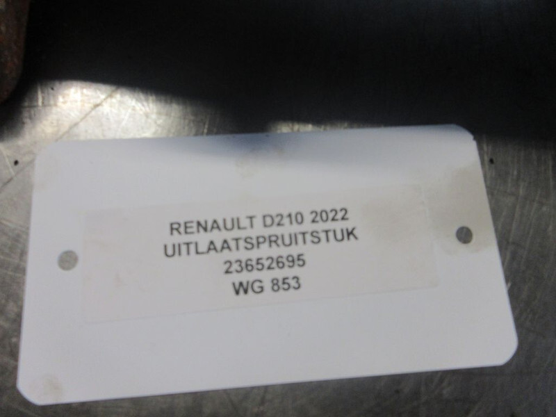 Renault 23652695 UITLAATSPRUITSTEUK RENAULT D 210 EURO 6 - Izplūdes kolektors - Kravas automašīna: foto 2 Renault 23652695 UITLAATSPRUITSTEUK RENAULT D 210 EURO 6 - Izplūdes kolektors - Kravas automašīna: foto 2