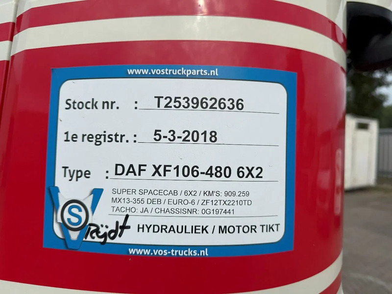 Vilcējs DAF XF106-480 / ENGINE PROBLEMS / NL TRUCK / HYDRAULICS / PARKCOOL / DEB / LWDS / SMART TACHO / ALCOA / EURO-6 / 2018: foto 18