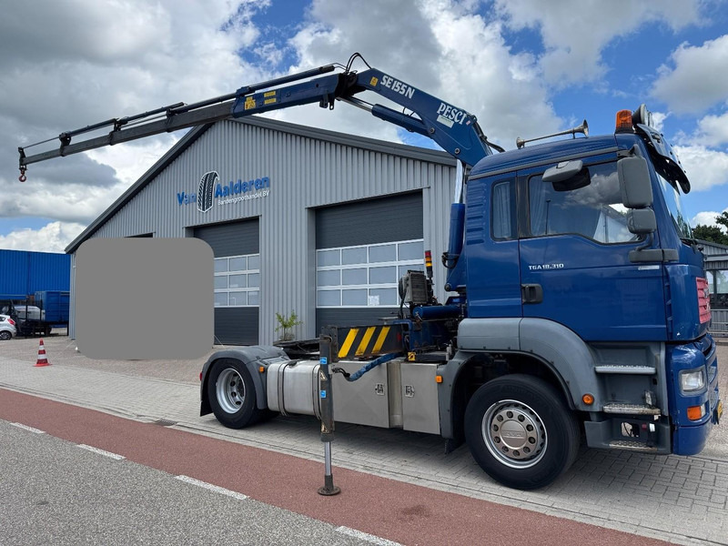 MAN TGA 18.310, Crane Pesci SE155N/4, Manual Kran, Grua, Grue, Kraan - Vilcējs: foto 1 MAN TGA 18.310, Crane Pesci SE155N/4, Manual Kran, Grua, Grue, Kraan - Vilcējs: foto 1