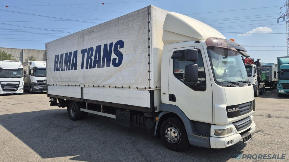 DAF FA LF 45.220 G12 EURO 5/EEV - valník s plachtou + hydraulické čelo BÄR - Kravas automašīna ar tentu: foto 1 DAF FA LF 45.220 G12 EURO 5/EEV - valník s plachtou + hydraulické čelo BÄR - Kravas automašīna ar tentu: foto 1