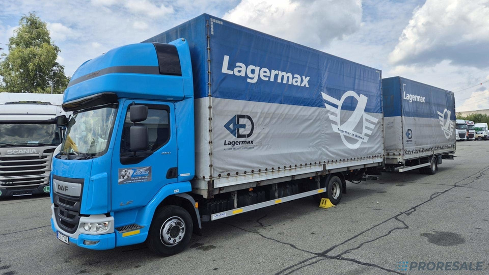 DAF LF 260 FA EURO 6 valník s plachtou + hydraulické čelo - prodejné jen s přívěsem GTS P0471Z - cena je za celou soupravu - Kravas automašīna ar tentu: foto 2 DAF LF 260 FA EURO 6 valník s plachtou + hydraulické čelo - prodejné jen s přívěsem GTS P0471Z - cena je za celou soupravu - Kravas automašīna ar tentu: foto 2