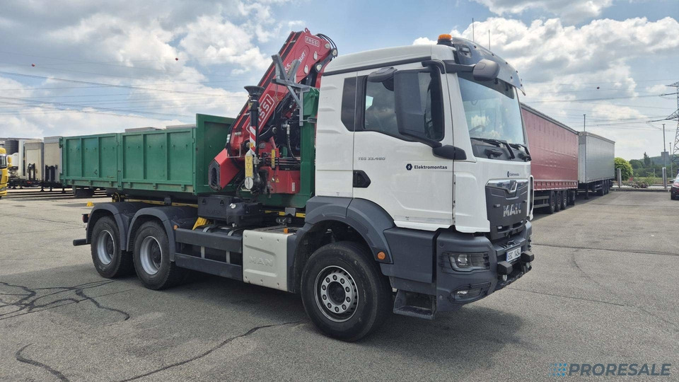 MAN TGS 480 6x4 EURO 6 / EVERLIFT kontejner + hydraulická ruka FASSI F255A.2.26 - Bortu kravas automašīna/ Platforma, Kravas auto ar manipulatoru: foto 1 MAN TGS 480 6x4 EURO 6 / EVERLIFT kontejner + hydraulická ruka FASSI F255A.2.26 - Bortu kravas automašīna/ Platforma, Kravas auto ar manipulatoru: foto 1