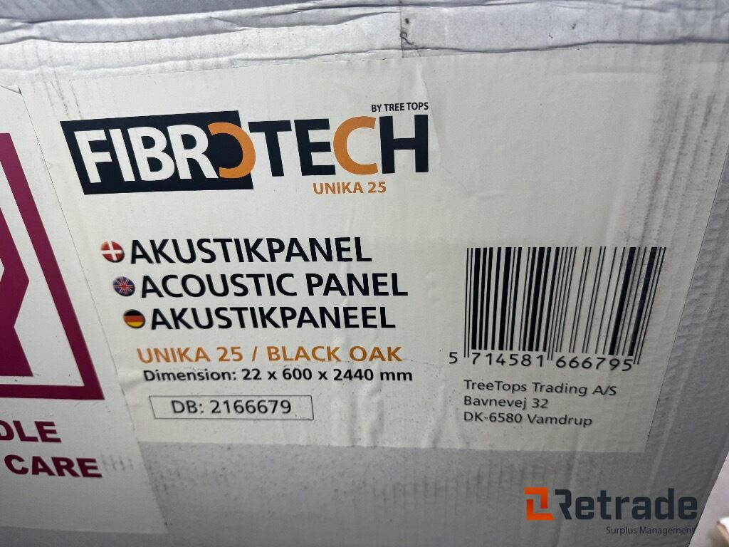 Jaunā Celtniecības maisītājs Akustikpanel Fibrotech 22x605x2440mm (unika25 Black oak): foto 6