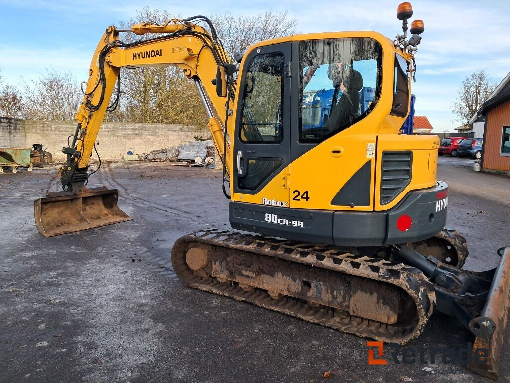 Gravemaskine Hyundai Robex 80 Cr 9A inkl. Sortergrab, tilt skovl og 3 skovle - Kāpurķēžu ekskavators: foto 2 Gravemaskine Hyundai Robex 80 Cr 9A inkl. Sortergrab, tilt skovl og 3 skovle - Kāpurķēžu ekskavators: foto 2