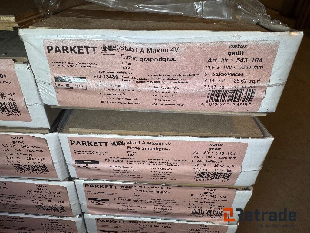 Jaunā Celtniecības maisītājs Hamburger parkett 64 pakker trægulv 10,5x180x2200mm: foto 8