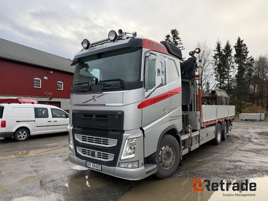 Kranbil Volvo FH500 6x2 - Bortu kravas automašīna/ Platforma, Kravas auto ar manipulatoru: foto 1 Kranbil Volvo FH500 6x2 - Bortu kravas automašīna/ Platforma, Kravas auto ar manipulatoru: foto 1