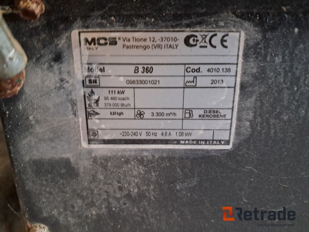 Varmekanon Master B 360 - Celtniecības sildītājs: foto 5 Varmekanon Master B 360 - Celtniecības sildītājs: foto 5