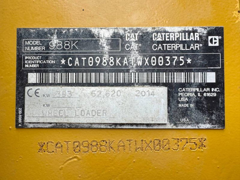 Riteņu iekrāvējs Cat 988K - CE + EPA Certified / Airco: foto 20
