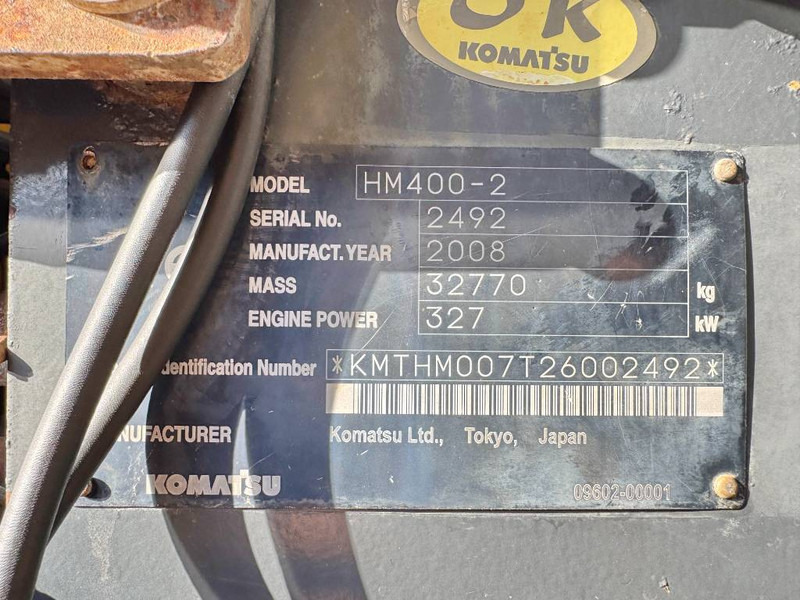 Artikulētias pašizgāzējs Komatsu HM400-2 - Dutch Machine / CE + EPA: foto 20