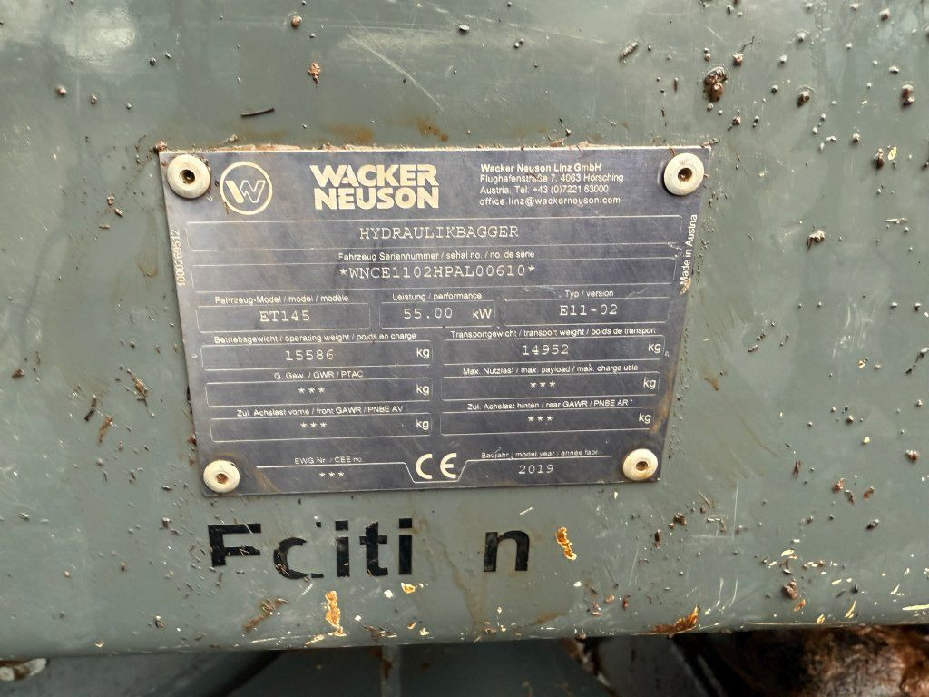 Wacker Neuson Crawler ET145 līzingu Wacker Neuson Crawler ET145: foto 15 Wacker Neuson Crawler ET145 līzingu Wacker Neuson Crawler ET145: foto 15