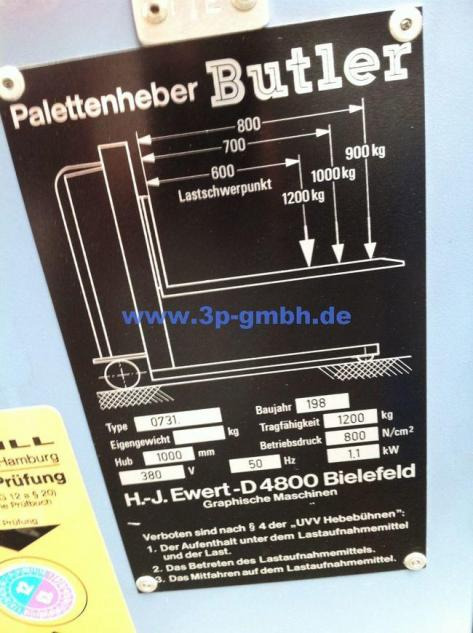 Evert Butler 1200 pallet jack - Rokas palešu ratiņi: foto 3 Evert Butler 1200 pallet jack - Rokas palešu ratiņi: foto 3